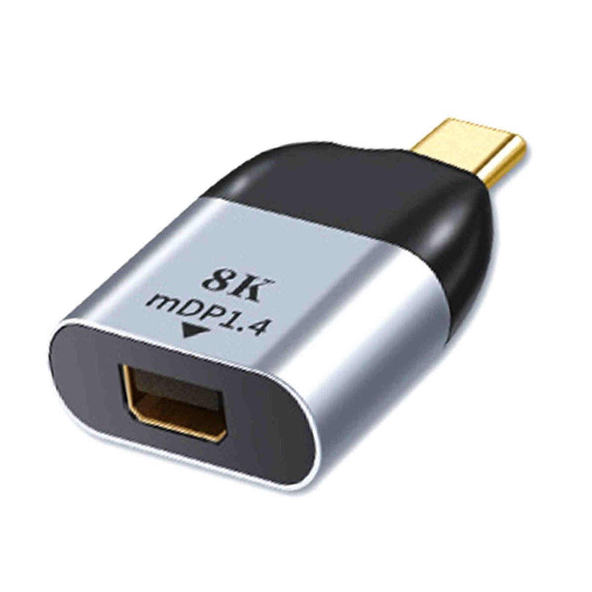 USB Type C To Mini DP Displayport 8K 60HZ Converter-Grey