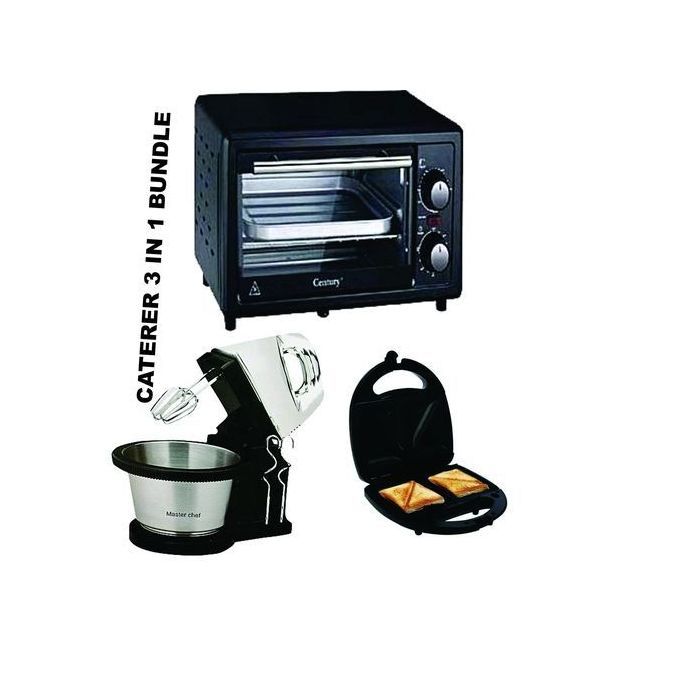 3 IN 1 CATERERS BUNDLE (OVEN+CAKE MIXER+TOASTER)