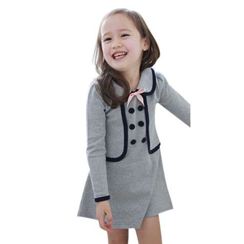 Dress Long-sleeved Clothing Fashion Dress 2-piece Tie