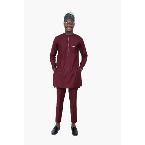 Traditional Attire For Men - Wine