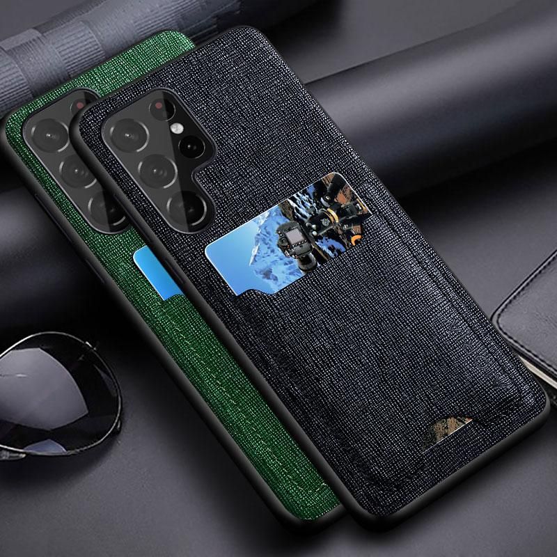 Card Slot Bag Holder Case For Samsung S23 Ultra plus FE  funda PU Leather Luxury Back Cover for samsung s23 ultra plus case