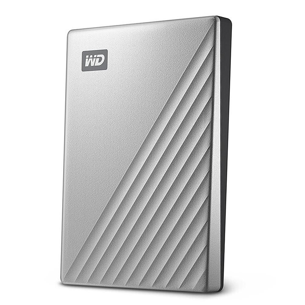 WD My Passport Ultra 2.5 inch Mobile Hard Disk Type-C Interface Metal Texture Built-in 256-bit AES Hardware Encryption 4TB Silver