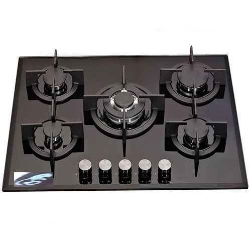 87x51cm Built-in 5 Burner Gas On Tempered Glass Hob G915