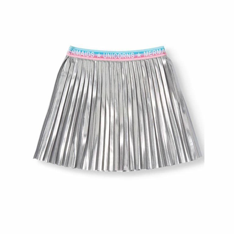 Pleated Glittery Skirt For Kids