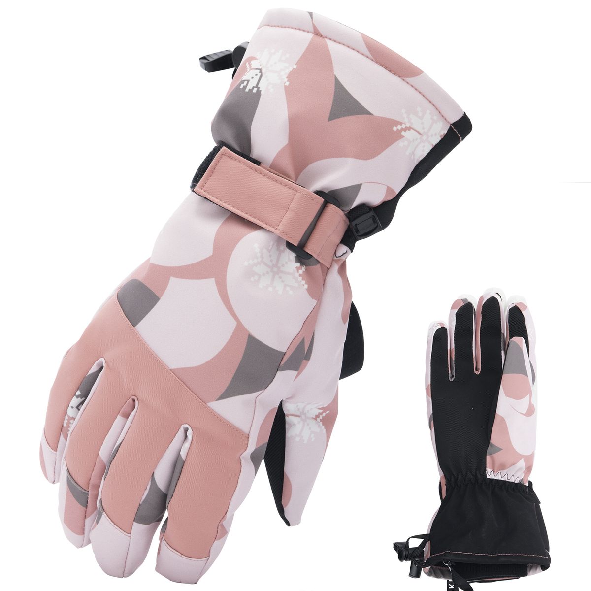 (Color 11)2-in-1 Mittens Ski Gloves Snowboard Men Women Female Snow Winter Sport Warm Waterpro GRE