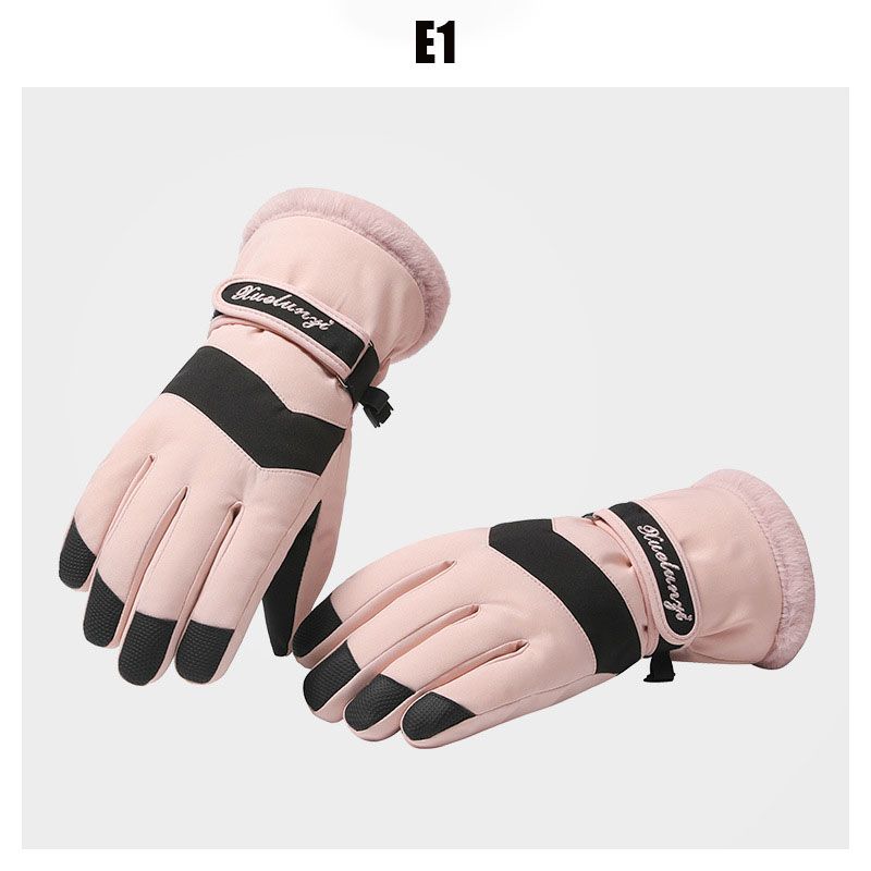 (E1)Woman Ultralight Ski Glove Waterproof Winter Warm Gloves Mobile Phone Touch Screen Skiing  GRE