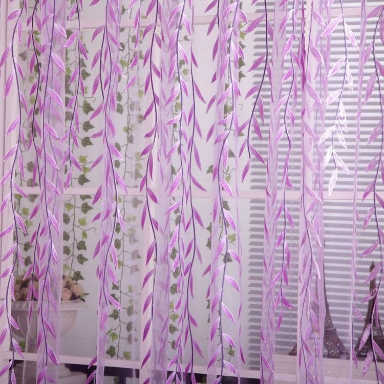 Wicker Offset Printed Curtain Cool Pastoral Floral Curtains
