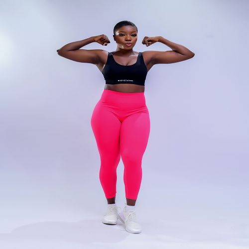 Aisha Contour Leggings - Pink