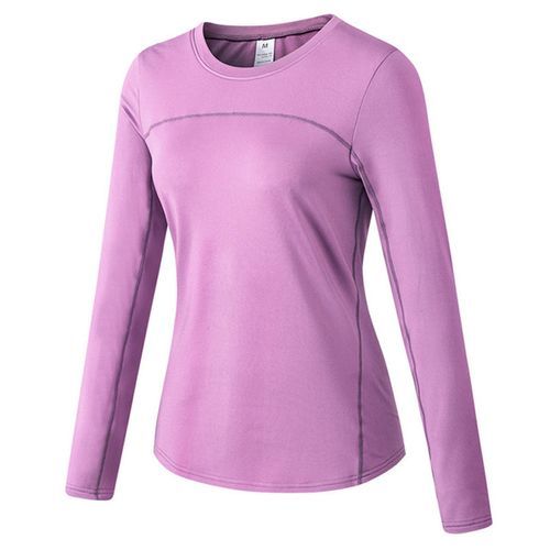 Women's Sport Tops,Autumn Long Sleeve Running Gym Yoga T-Shirt（Purple）