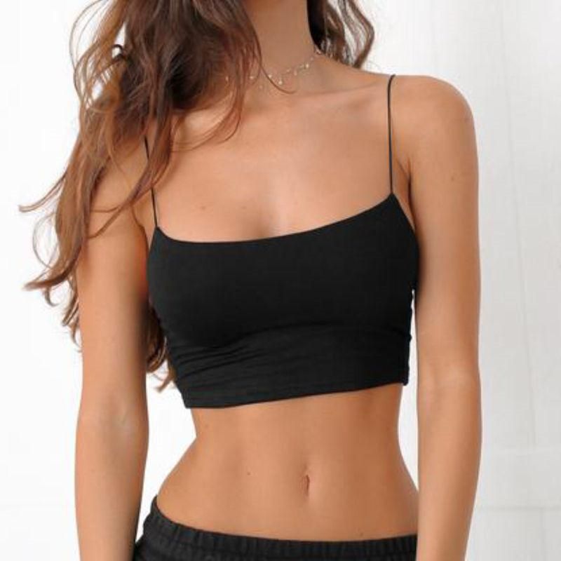 Sexy Top Black Short Tops With Halter Neck Women Summer Back Camisole With Back Fashionable Casual Tube Top Sleeveless Vest