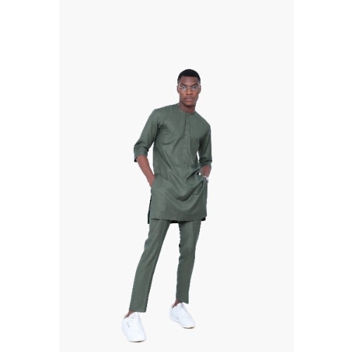 Army Green Kaftan Style