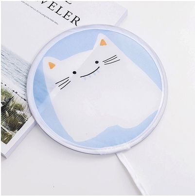 Children For Hand Foldable Design Fans Cream Decor Cartoon Gift Party Cool Decorative Nylon Ice Fan Pattern