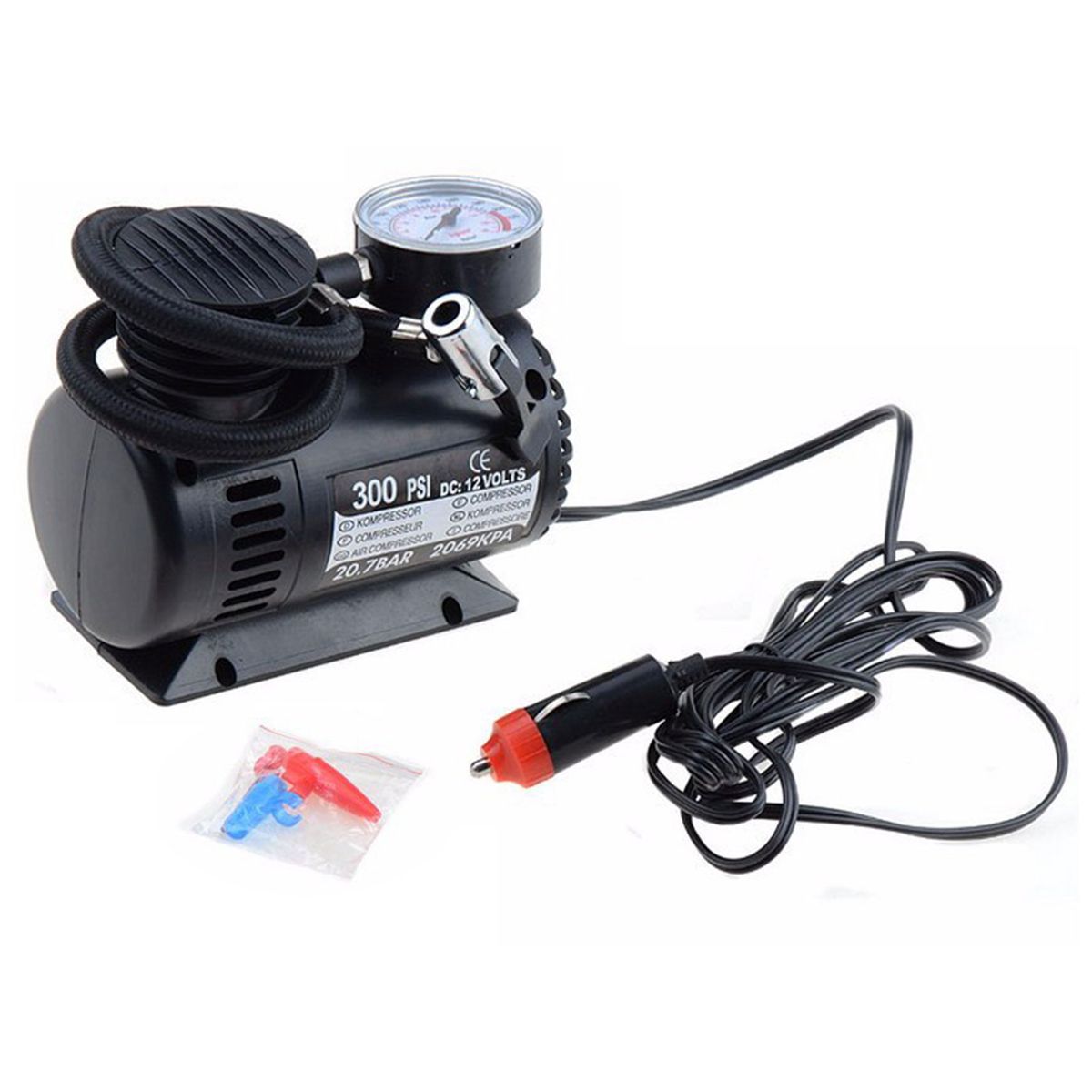 Portable Air Compressor Car Air Pump Car Auto 300psi 12v
