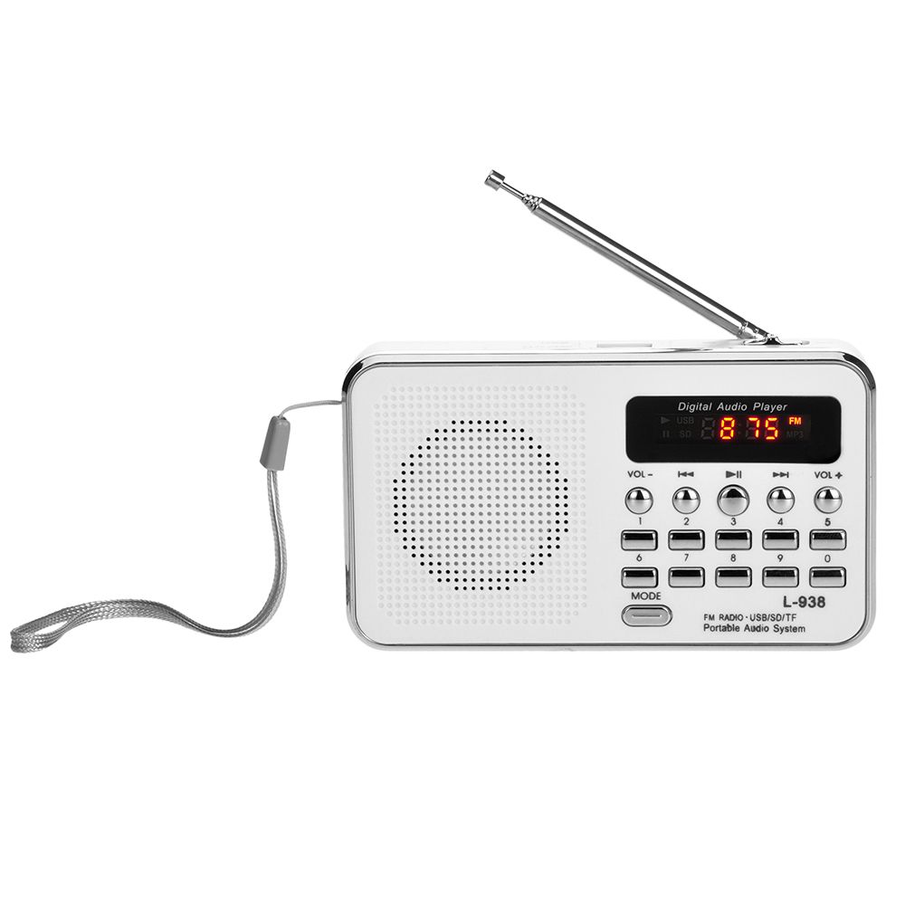 L-938 Mini FM Radio Digital Portable 3W Stereo Speaker MP3 A
