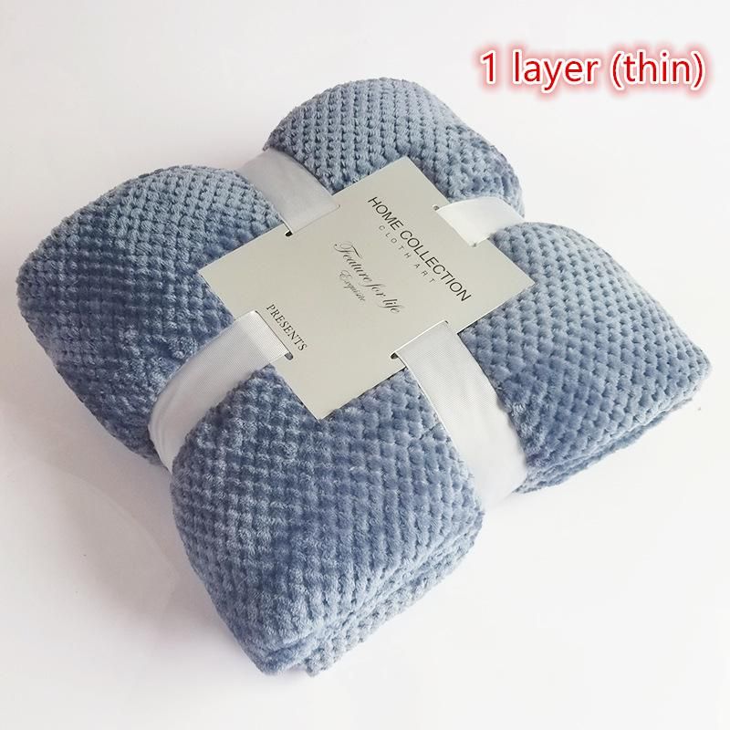 Super Soft Solid Color Kids Blanket Pink Blue Fuzzy 3D Pl Baby Blanket Sofa Throw Blanket Pet Blanket Bed Spread