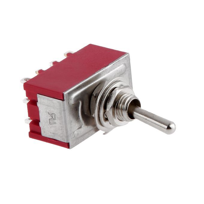Miniature Toggle Switch 12 Terminals 4PDT 2 Positions ON-ON 3A 250VAC