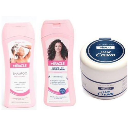 Shampoo + Leave-in Conditioner + Hair Cream 200g Set - Processed Hair