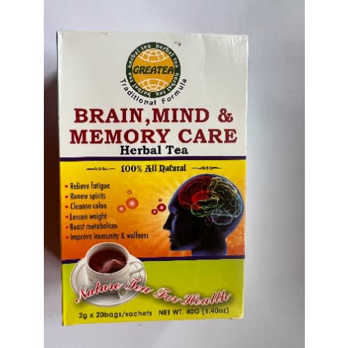 Great Tea Brain Mind And Memory Care Herbal Tea - 20 Bags
