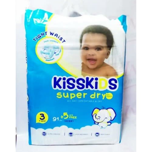 Kisskids Super Dry Diaper - Size 4 - 82+5 Free Pcs