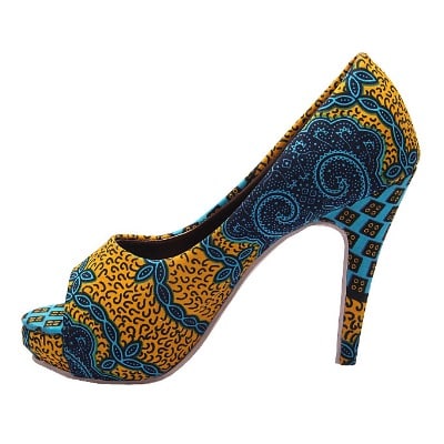 Ankara Print Heel Shoe