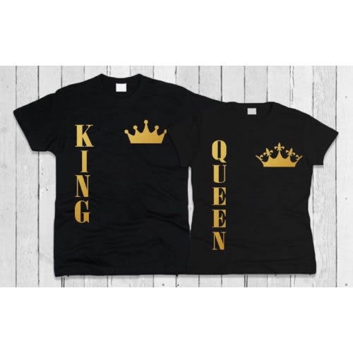 King And Queen Couples T-shirts