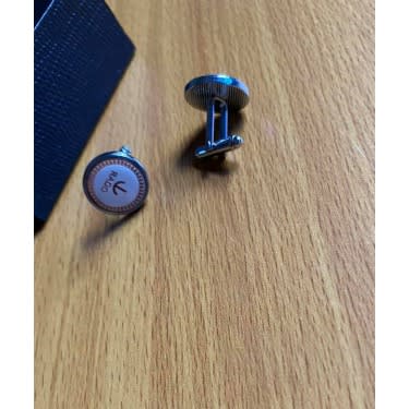 Men's Silver Rose Gold Luxury Cuff Links