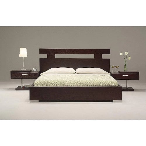 Family Size Bedframe With 2 Bedside Cabinets