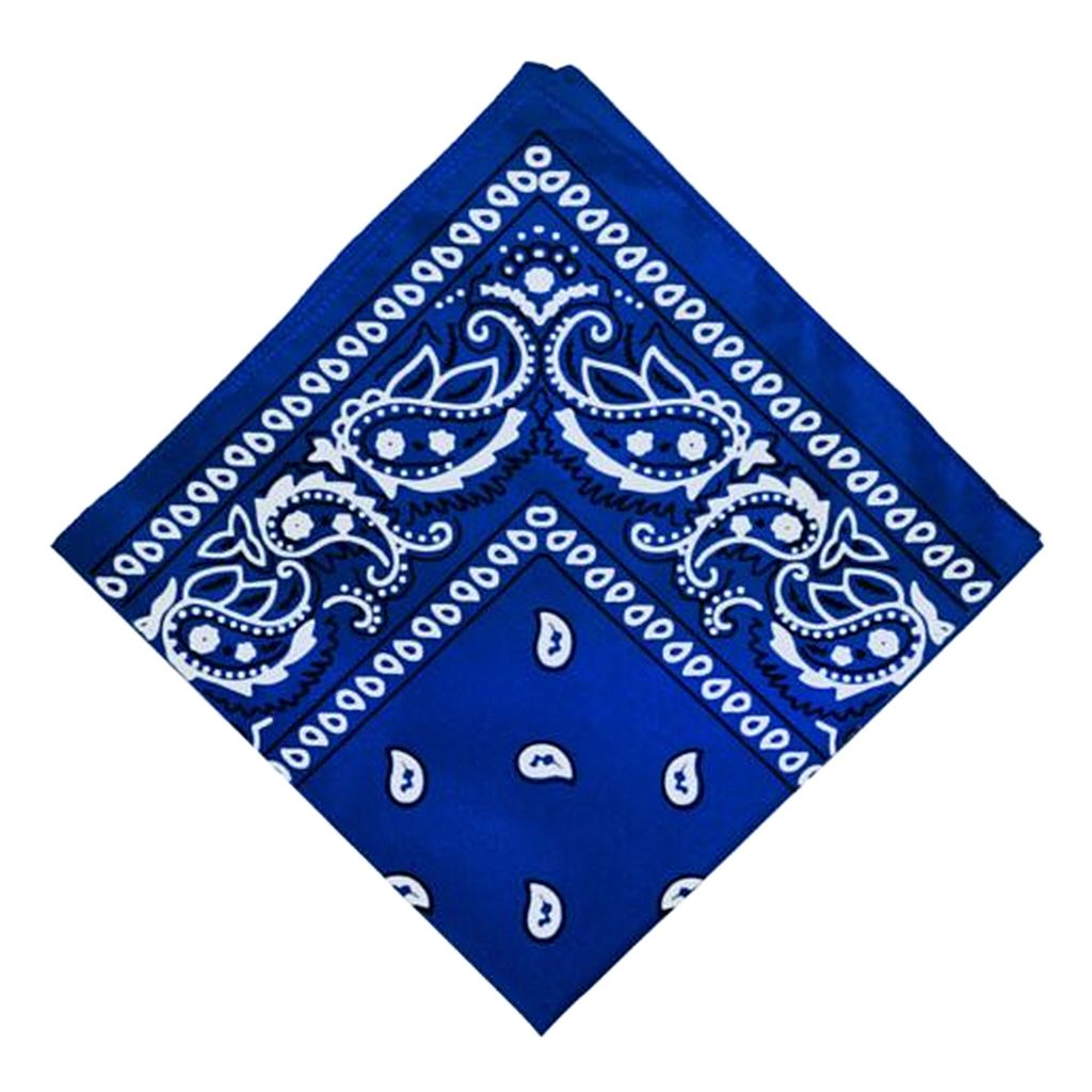 Paisley Bandana Cowboy Head Scarf Head  Blue