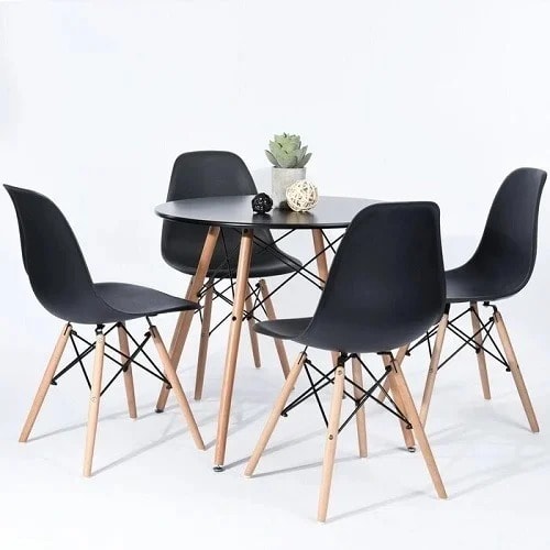 5 Piece Dining Set - Black