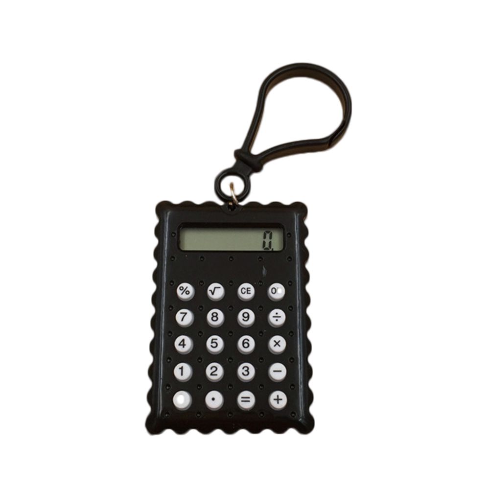 Pocket Student Mini Electronic Calculator Biscuit-Black