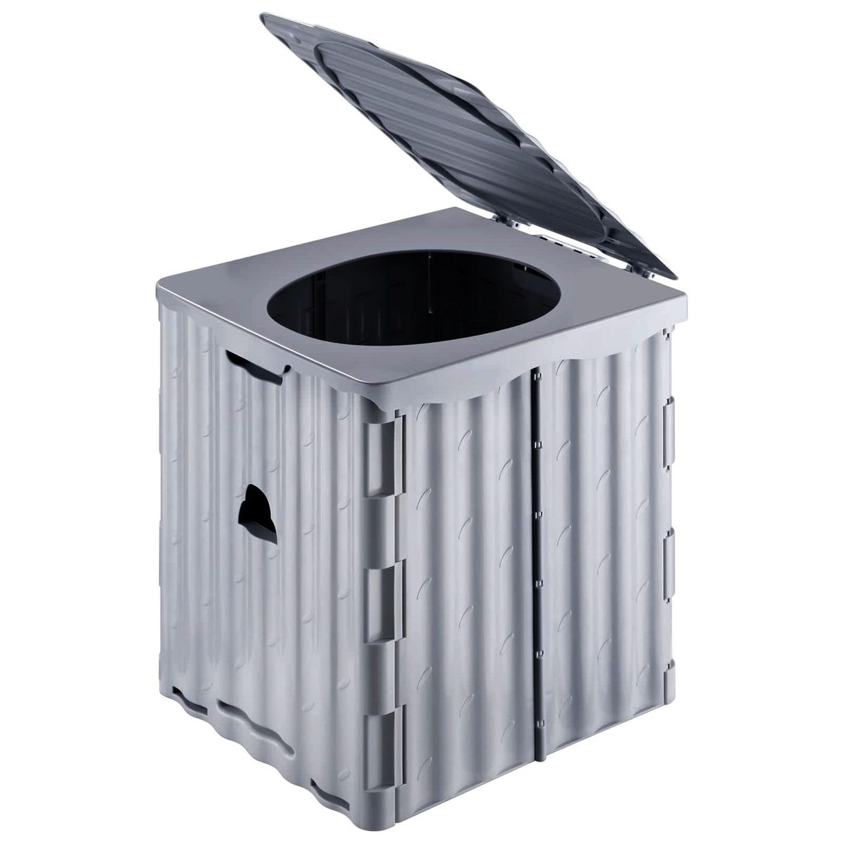 1 Set Camp Toilet Household Elderly Mobile Toilets Grey