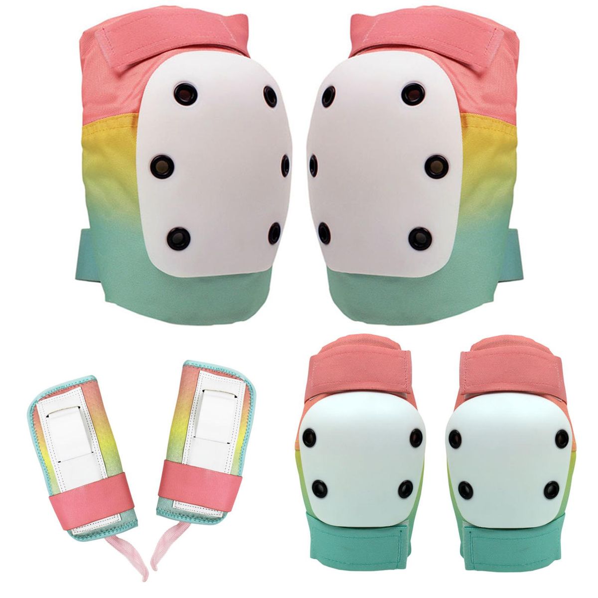 1 Set Skateboard Protective Gears Skateboard Protective Gear Set Gradient Color