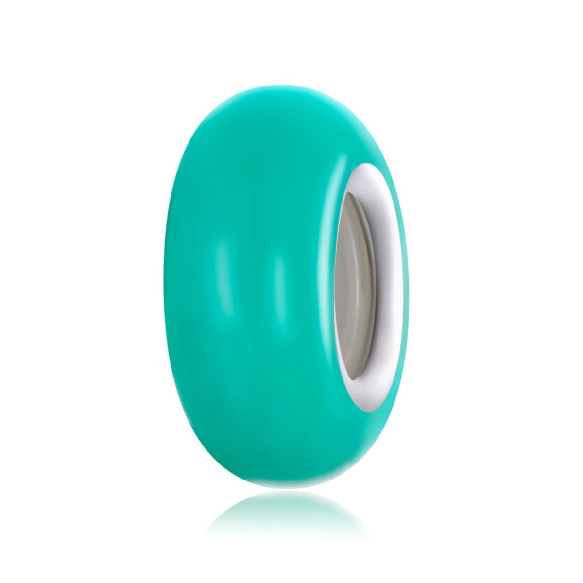 S925 Sterling Silver Color Silver Silicone Beads