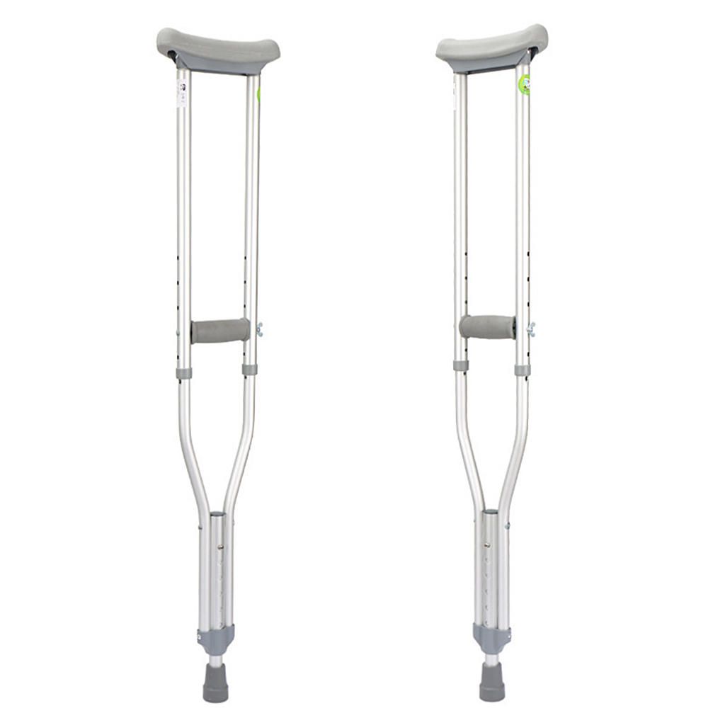 1 Set Comfort Crutch Accessory Kit, Underarm Cushions, Hand Grip Gray