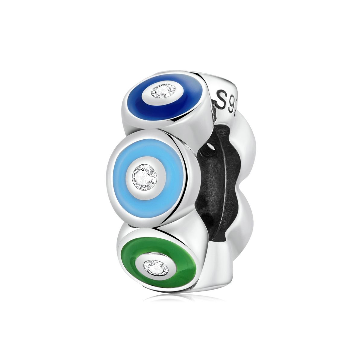 S925 Sterling Silver Devil Eye Beads