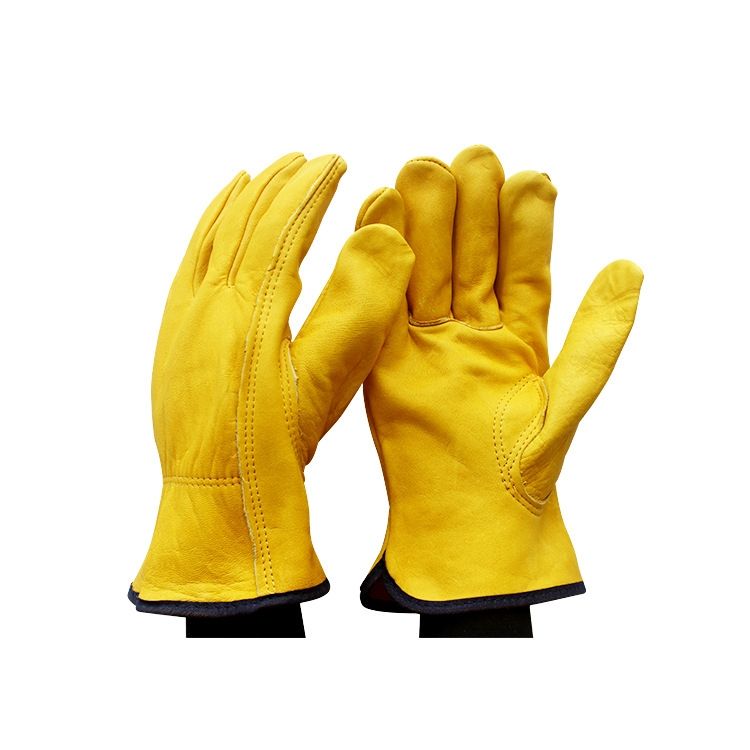 1 Pair JJ-1011 Genuine Leather Gardening Gloves, Size: L