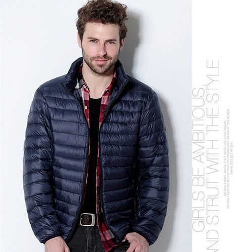 Winter Ultra Lightweight Packable Waterproof Down Jacket Coat Men's Jacket Blue