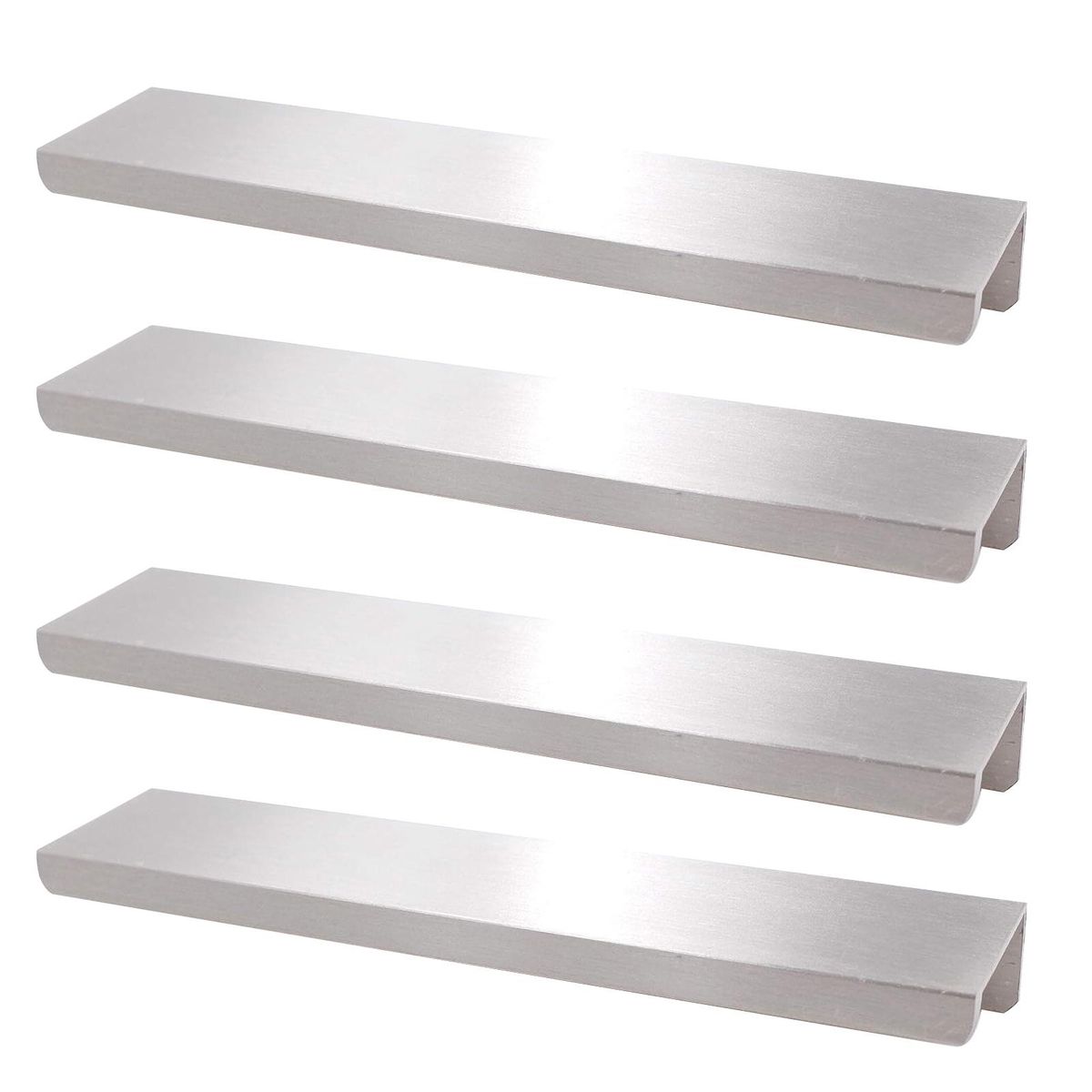 Door Handles 4pcs Sleek Cabinet Handles Easy Install Design for Hidden Silver