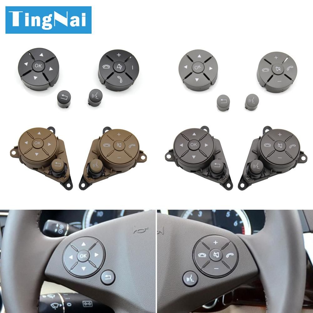Car Steering Wheel Control Buttons Cover For Mercedes Benz C GLK E Class W204 W207 W212 2048210351