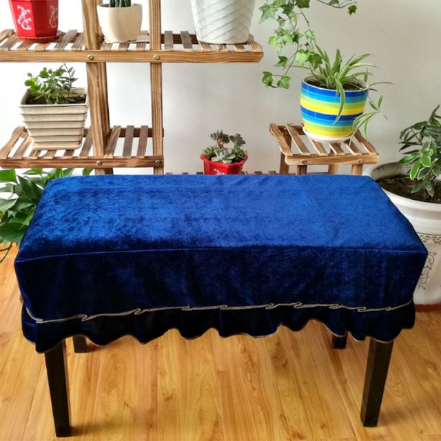 Dustproof Piano Stool Chair Bench Cover Dust Blue 2-Seater