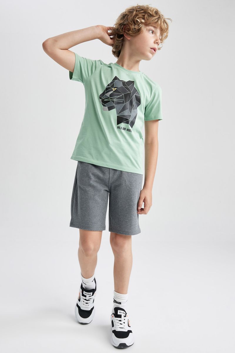 2 Piece Boy Casual Regular Fit Long Sleeve Knitted Set - Green