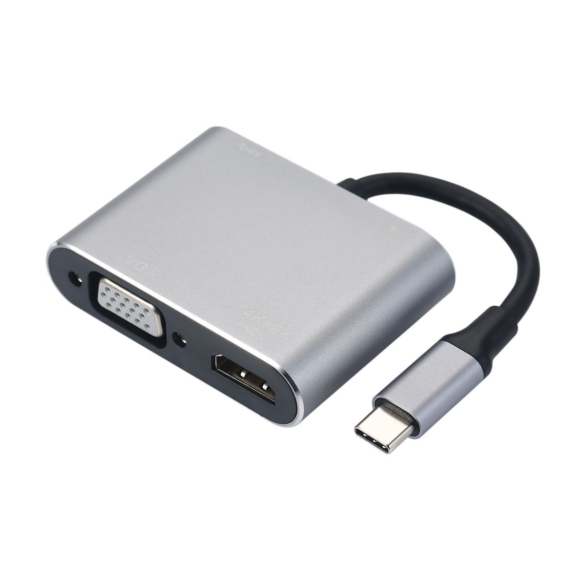 4-IN-1 Hub Type-C To HD VGA Adapter USB Type-C Multiport
