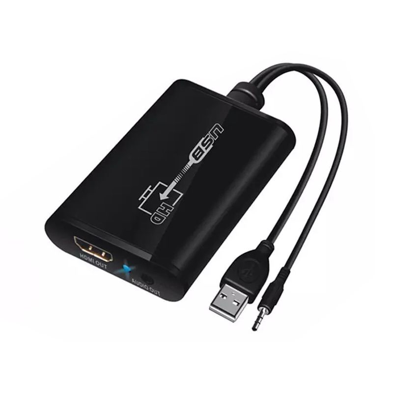 USB 3.0 To HDMI HD Video Leader Converter For HDTV, Support Full HD 1080P(Black)
