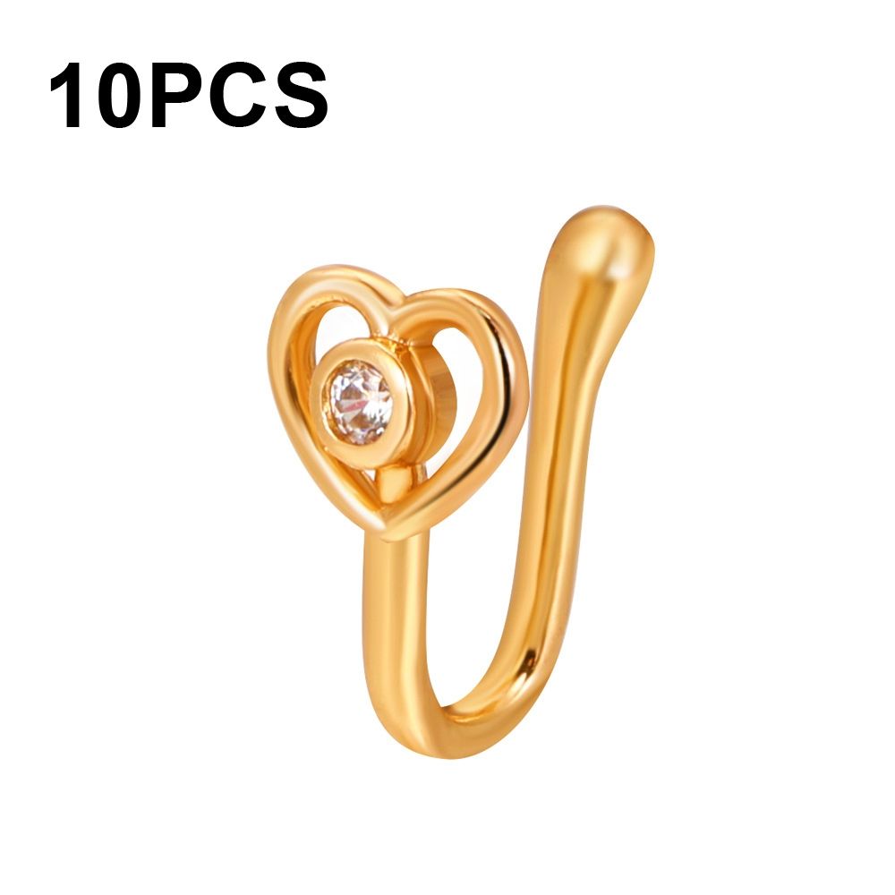 10 PCS U-shaped Nose Clip, Color: G-227 Gold