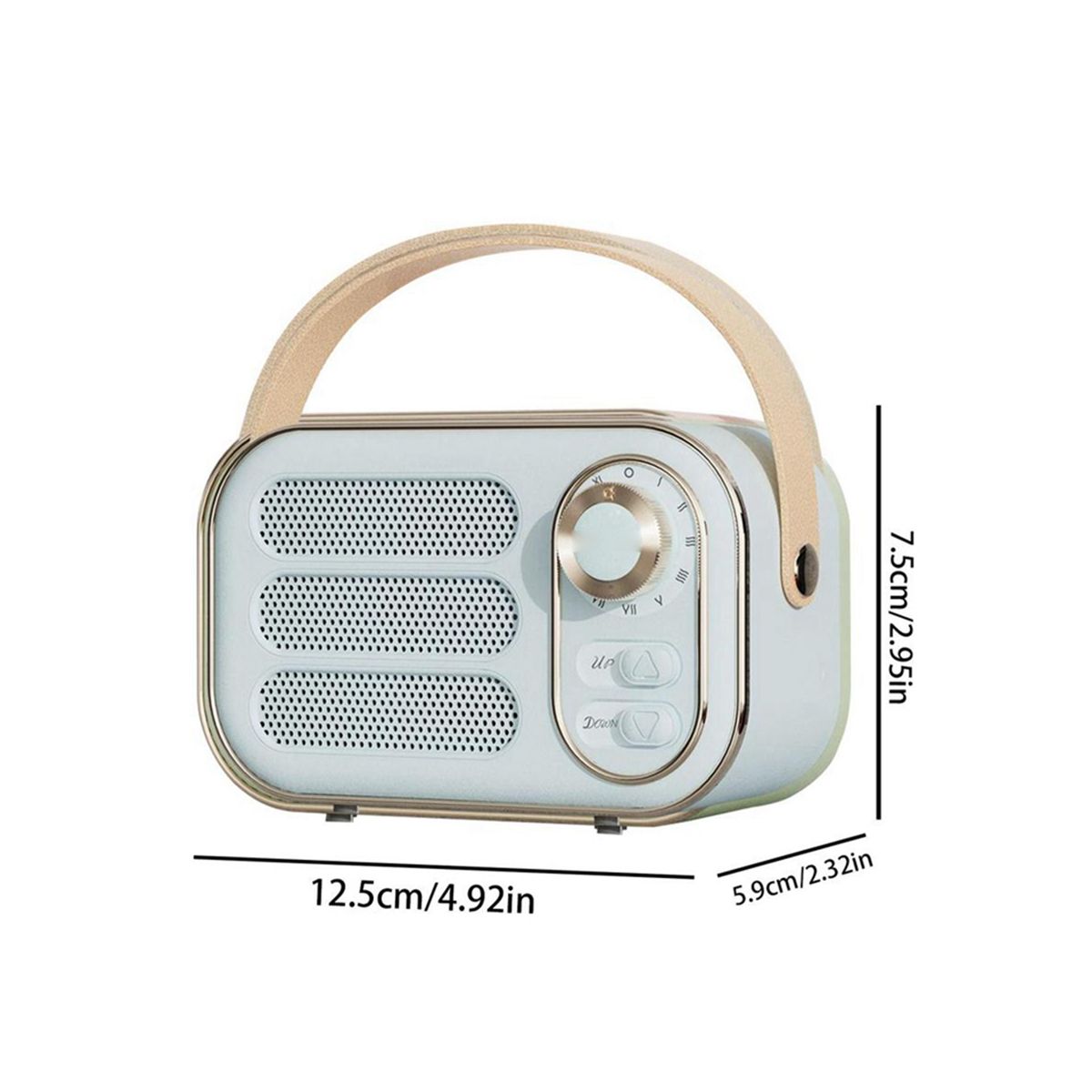 Retro Speaker 360 Stereo Effect Bluetooth Mini Speaker Vintage Radio Home Decor Sound Box for Outdoor Pink
