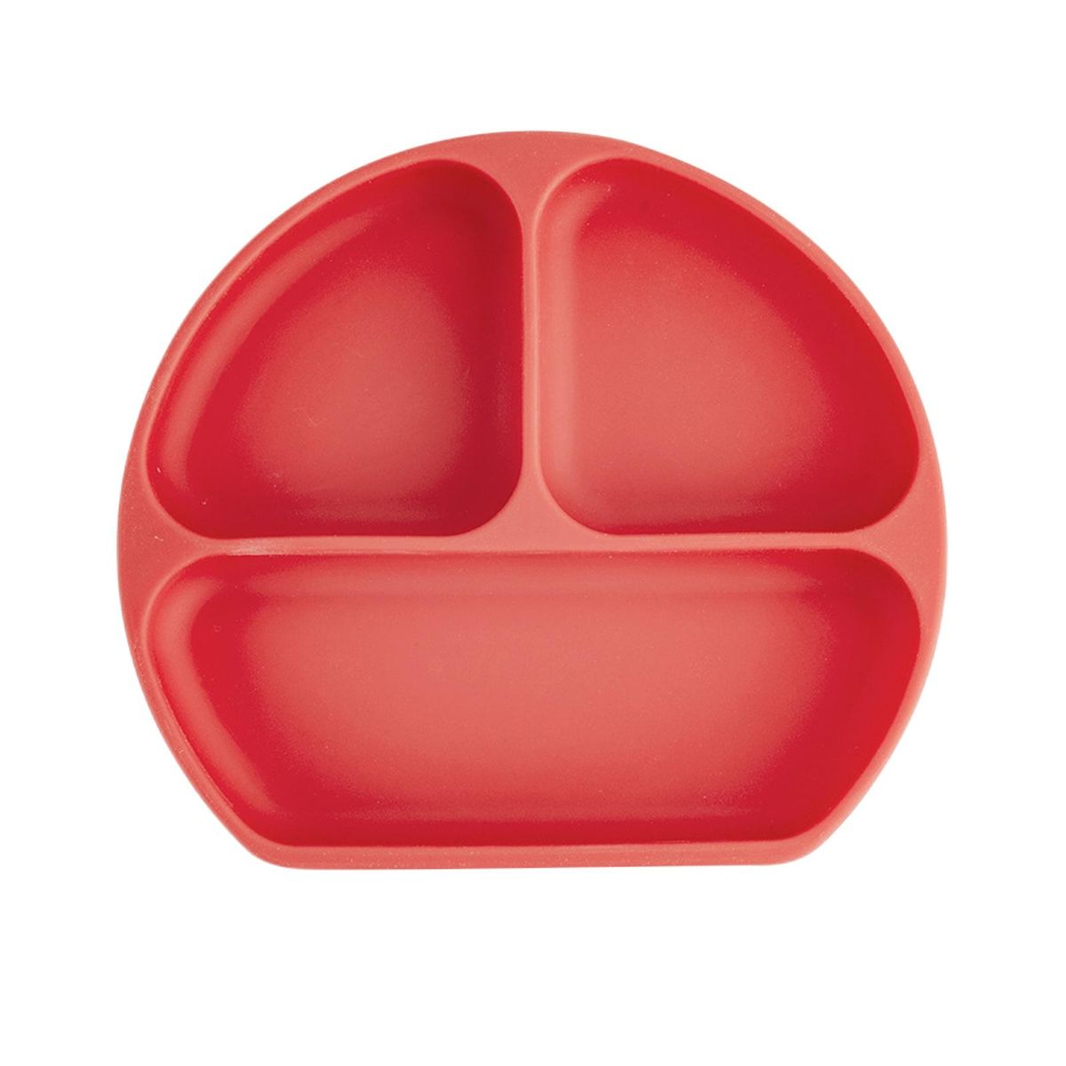 Silicone Suction Plate Non Slip BPA Free For Baby Feeding Set Kids Red
