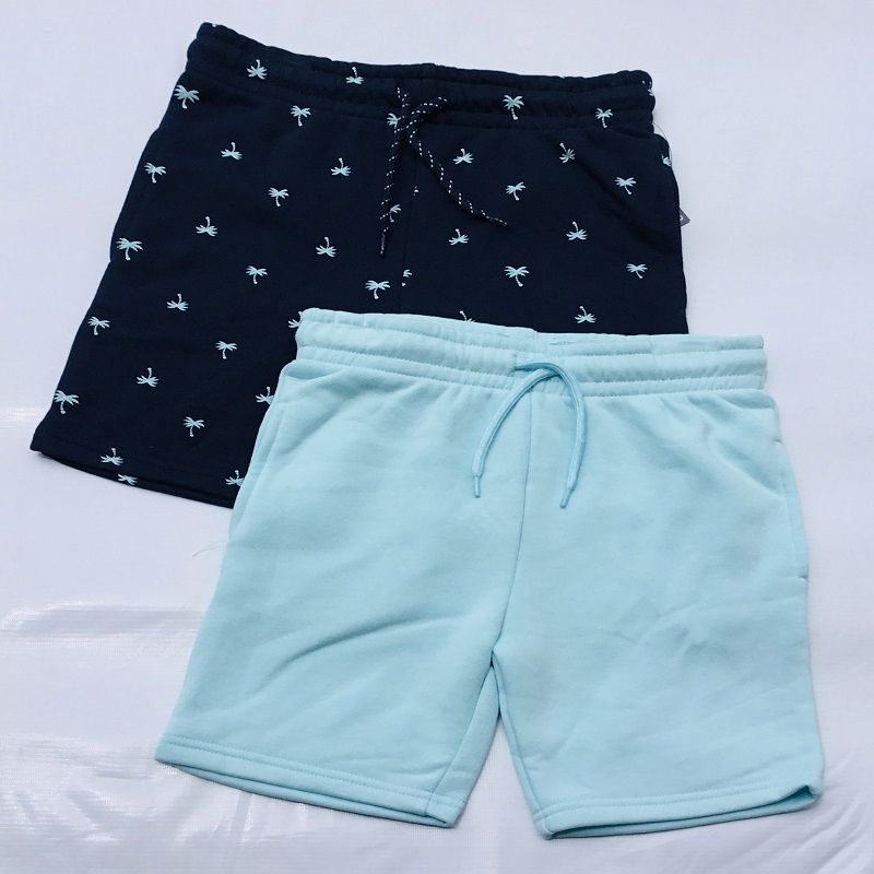 Boys Light And Royal Blue Joggers Shorts - 2 Pack