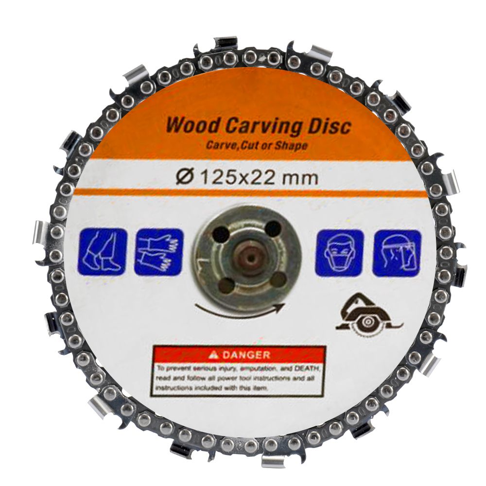 5 Inch 14 Teeth Grinder Chain Disc 22mm Arbor Woodworking