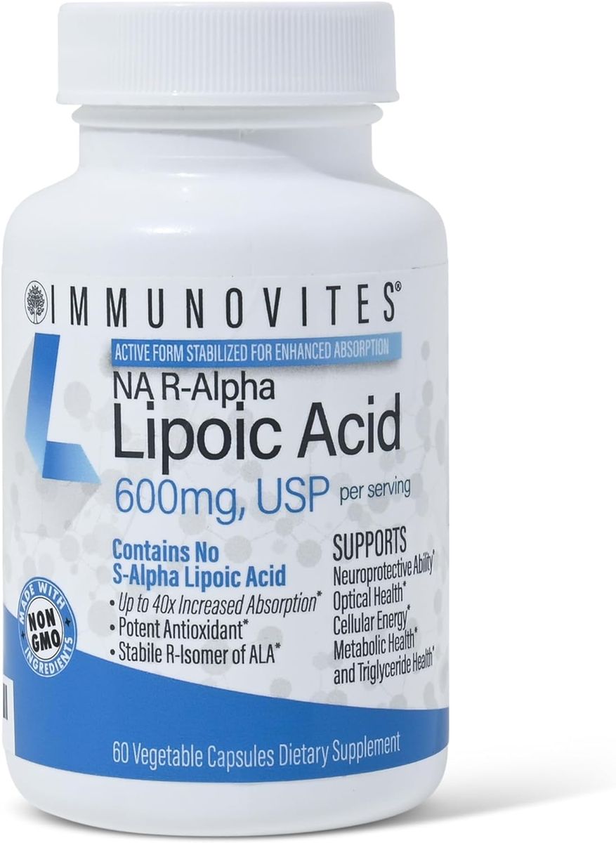 Stabilized R-Alpha Lipoic Acid 600mg Per Serving [[High Potency & Up To 40x Increased Absorption