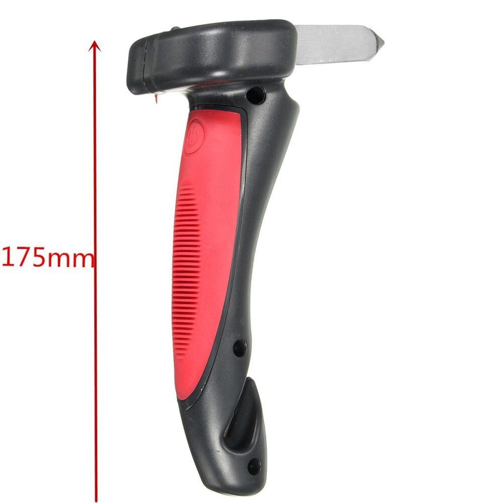 Car Cane Portable AID Handle LED Flashlight Belt Tool Emergency Hammer